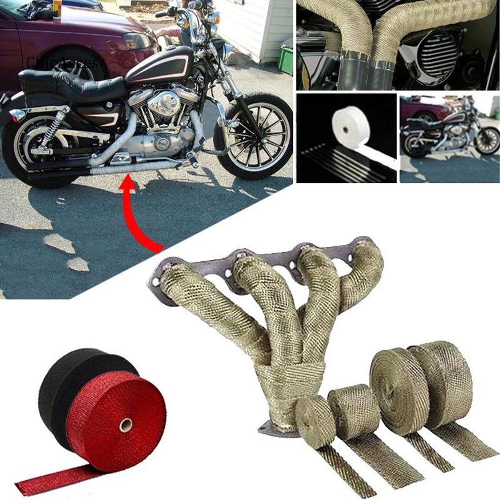 Cuộn băng dính chịu nhiệt 5m bọc ống xả khí xe máy chống nóng