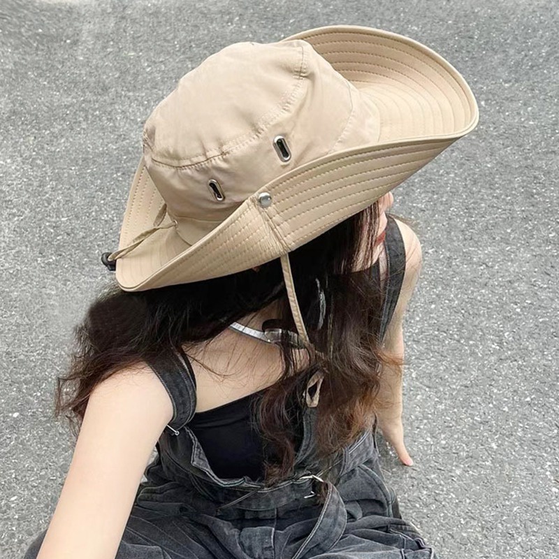 Mũ Cao Bồi Chống Nắng Thoáng Khí Điều Chỉnh Được Phong Cách Cao Bồi Phương Tây Cho Nữ