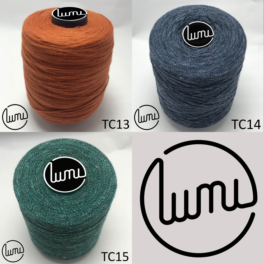 Lumi TC013 - TC015 Sợi Cotton 100% Chập Sẵn 0.8mm cuộn 200gr Đan Móc