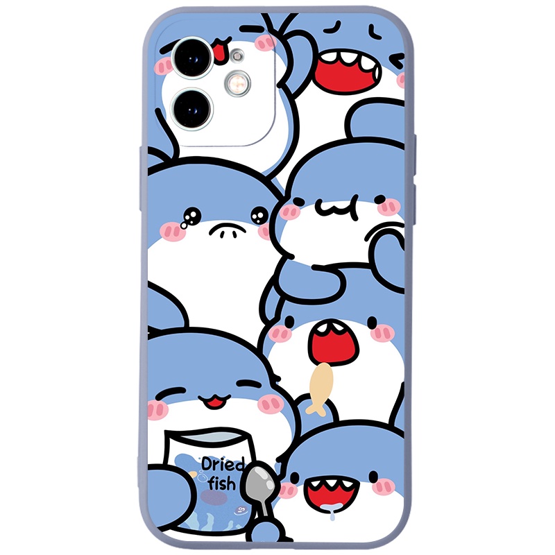 Ốp lưng JEERO viền vuông chống bẩn ngộ nghĩnh hài hước hoạt hình dễ thương đẹp silicon mềm Cho iPhone 13 12 11 Pro Max SE 2020 X XR XS 8 7 ip 6S 6 Plus kute HFE1000