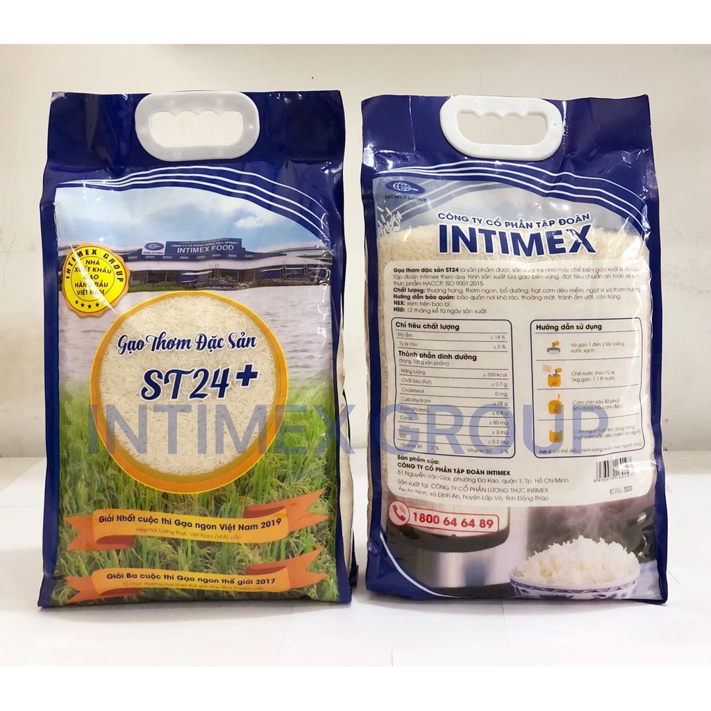 (Hoả tốc HCM) Gạo thơm đặc sản ST24+ INTIMEX ngon - 5kg - Freeship Extra