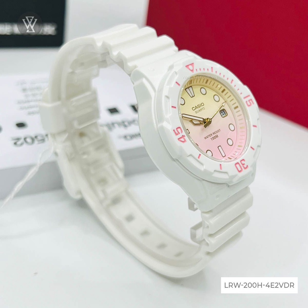 Đồng Hồ Quartz Trẻ Em Casio WATCHSTORE LRW-200H-4E2VDR Thiết Kế Mặt Kính 34mm, Dây Và Vỏ Nhựa Cao Cấp