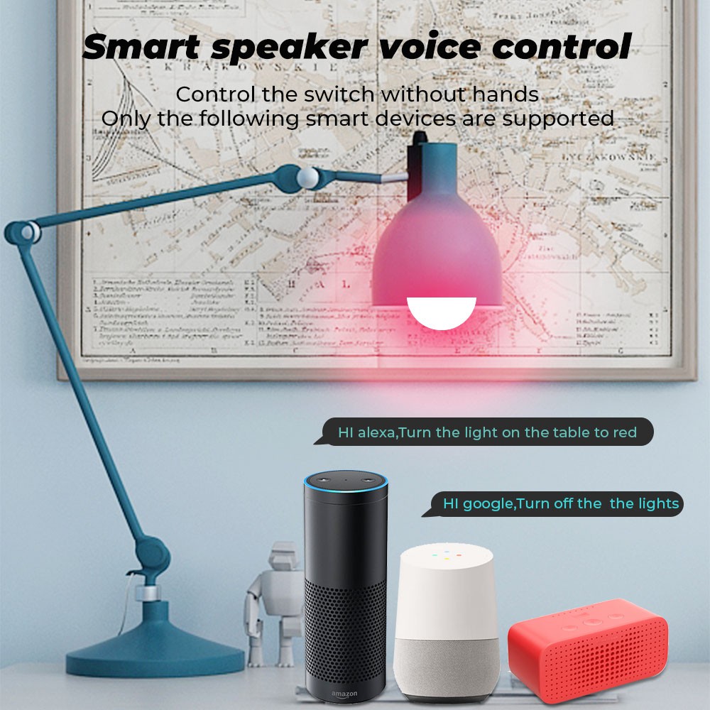 Bóng Đèn Thông Minh SMATRUL 9W WiFi Tương Thích Với Google Alexa Và Ứng Dụng Tuya Smart Có 16 Triệu Màu