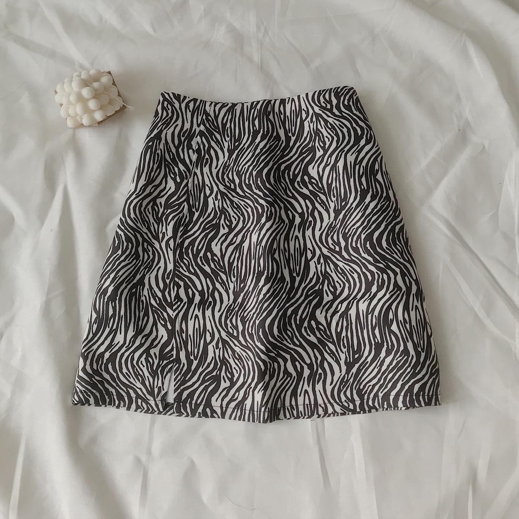 Chân Váy Ngắn REA JEM CLOSET Thiết Kế Sọc Vằn Cá Tính Sexy 3322