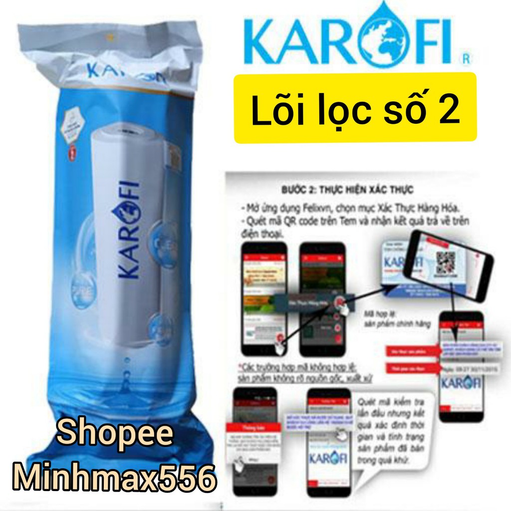 [GIÁ HỦY DIỆT] Bộ 3 lõi lọc nước KAROFI Chính Hãng | Bộ Lõi lọc nước 1-2-3 karofi chính hãng | WebRaoVat - webraovat.net.vn