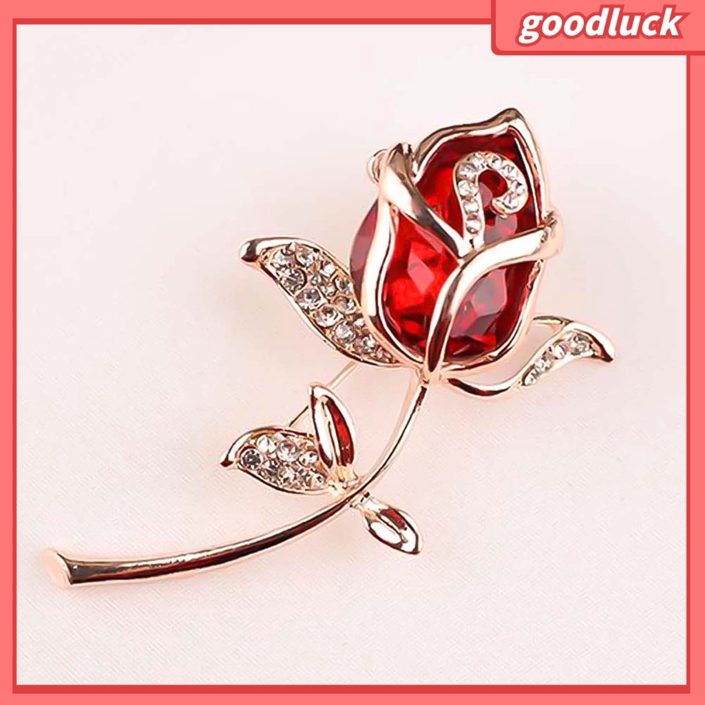 Trâm cài áo hình hoa hồng bằng hợp kim thiết kế thời trang cho nữ
