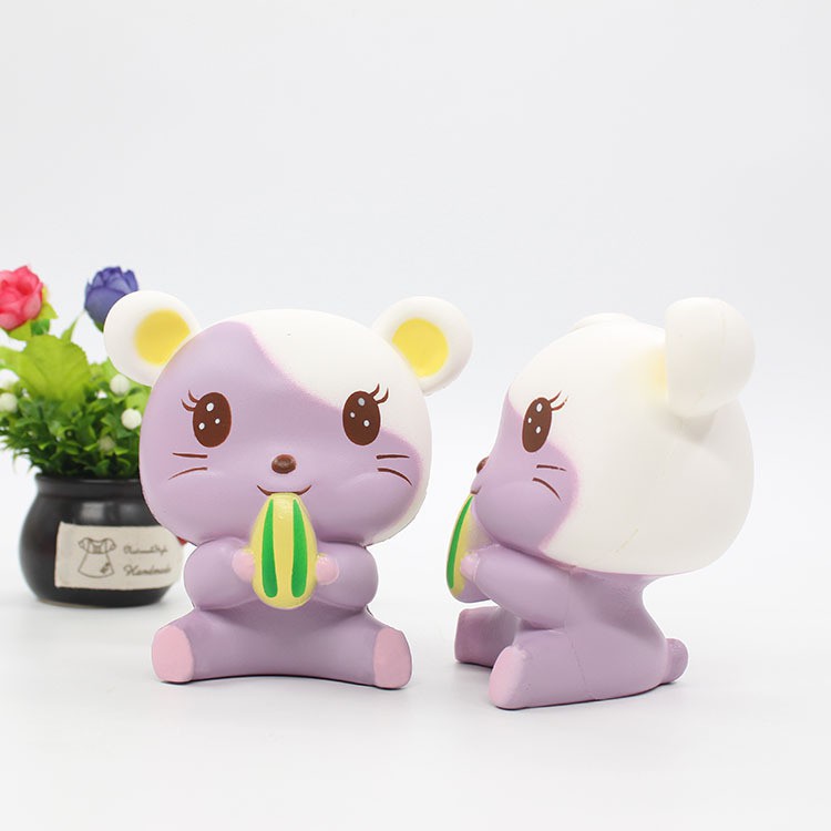 ĐỒ CHƠI SQUISHY CHUỘT TÍM GẶM BÁNH mã PKJ53 O chuyên sỉ
