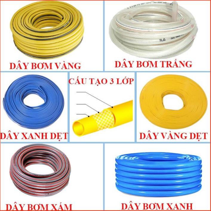 Bộ dây tăng áp 3 lần vòi xịt nước rửa xe, tưới cây loại 7-10m (cút nhựa nối nhựa đen 713-2) 206843