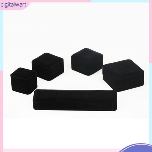 Hộp Đựng Trang Sức / Đồng Hồ / Nhẫn Bọc Nhung Đen Sang Trọng