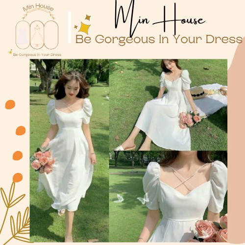 Váy trắng dự tiệc siêu xinh✅HÀNG CHUẨN LOẠI 1✅đầm mặc đi đám cưới,dạo phố,du lịch chuẩn stle hàn quốc-min.house86 | BigBuy360 - bigbuy360.vn