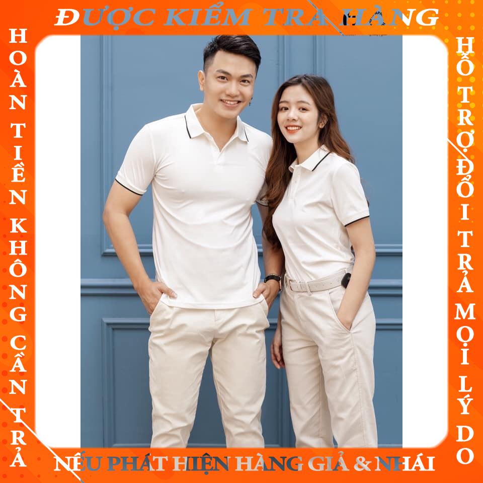 Áo đôi nam nữ Polo Cao Cấp, Áo Cặp Nam Nữ ngắn tay Chất Vải Đẹp shopamei