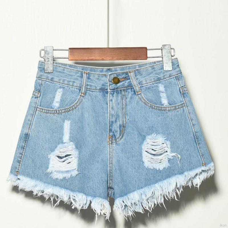Quần ngắn denim rách thời trang