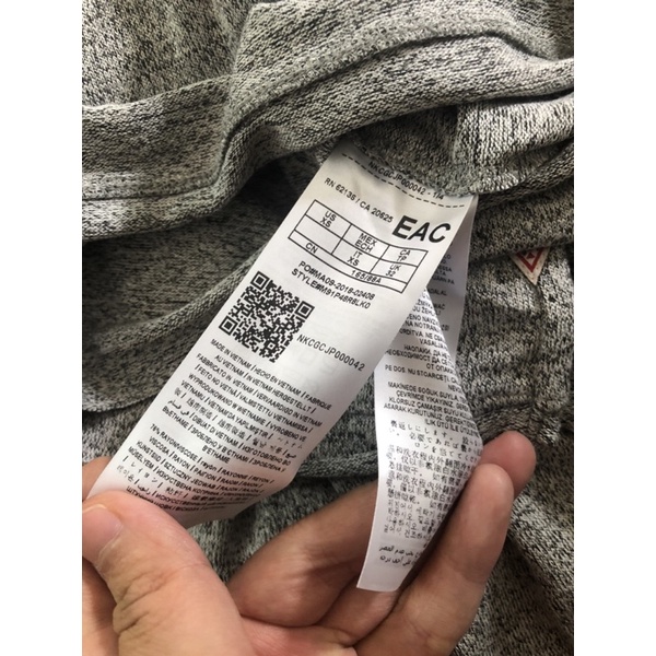 Áo dài tay Guess nam chất dệt kim mềm mịn xs đến 2xl vnxk