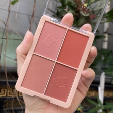 BẢNG PHẤN MÁ  Và Tạo Khối 4 Ô KISS BEAUTY BLUSH KIT