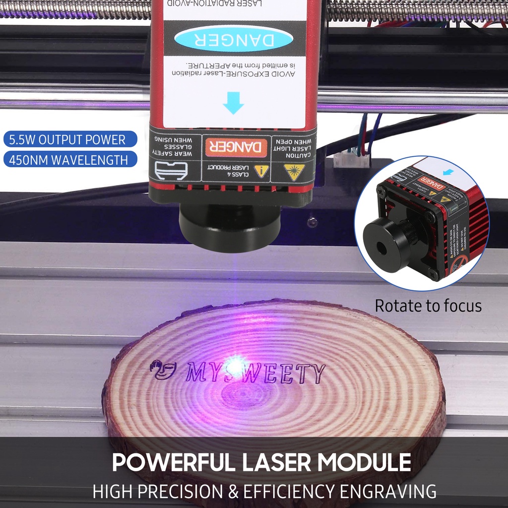 Đầu khắc Laser 5.5W hãng Void Micro cho máy khắc Laser, tặng kèm kính bảo vệ mắt