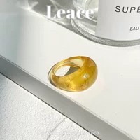 Nhẫn vân đá loang nhiều màu phong cách cổ điển Leace.accessories