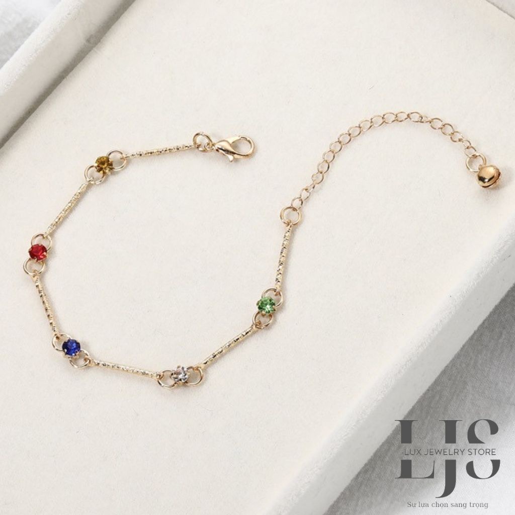 Lắc chân nữ mạ bạc 925 Lux Jewelry, vòng chân nữ hoạ tiết cute giá rẻ - LUX831