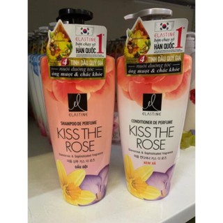 Dầu gội + kem xả nước hoa elastine kiss the rose 600ml