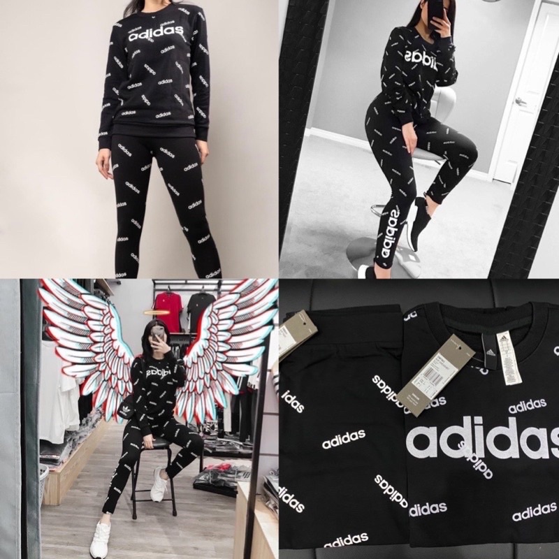 (ảnh thật) Áo tay dài SWEATSHIRTS m/ lb hàng chuẩn chi tiết( có tách lẻ set áo quần)