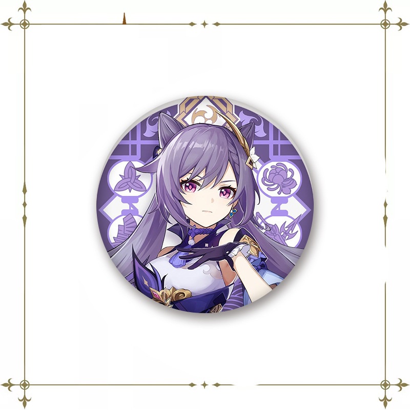 Huy hiệu nhân vật Genshin Impact Keing Kazuha Zhongli Hutao Lôi thần ayaka xingqui abedo diona fish jean kokomi