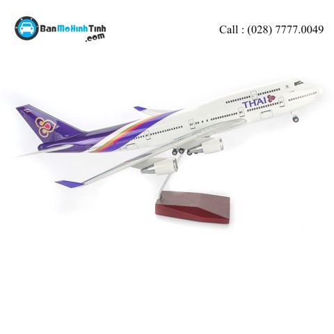 Mô hình máy bay Thai Airways Boeing B747 47cm lắp ráp có đèn Everfly