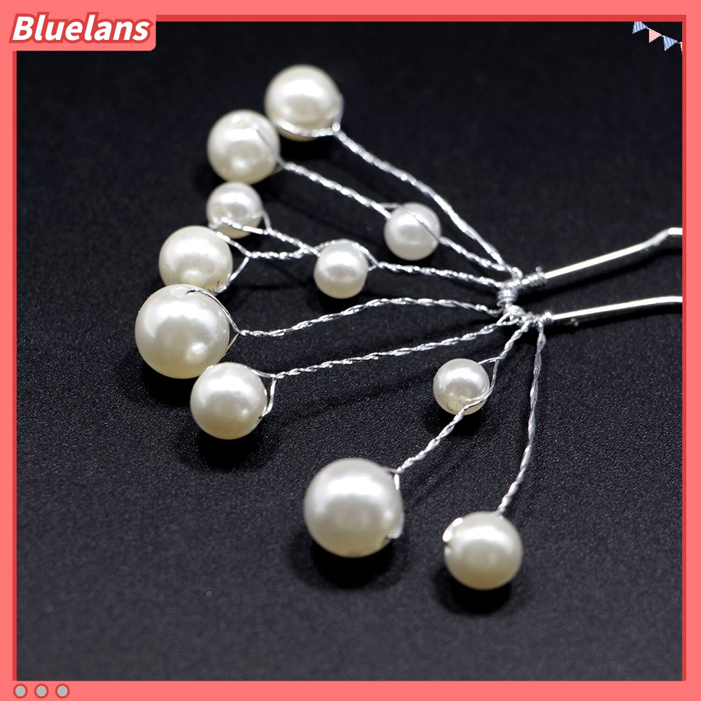 Set 2 KẹP TóC PhốI HạT NgọC Trai Giả ThờI Trang Cho Nữ