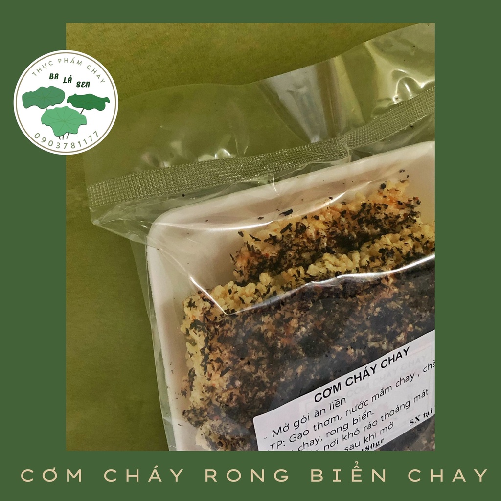 Cơm cháy rong biển chay giòn, đậm gia vị 180gr