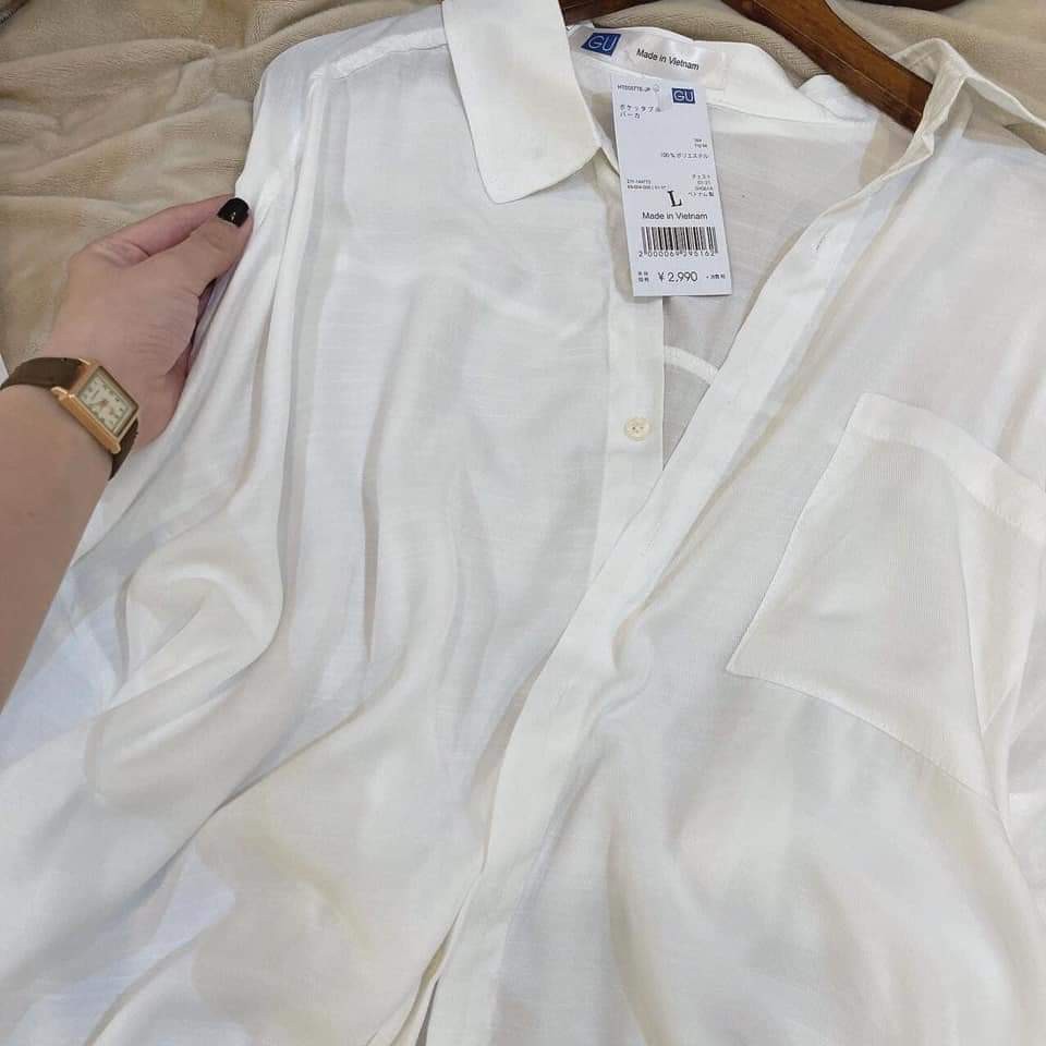 ÁO SƠ MI G.U XUẤT CHẤT SIÊU ĐẸP CHUẨN HÀNG XUẤT túi zip | BigBuy360 - bigbuy360.vn