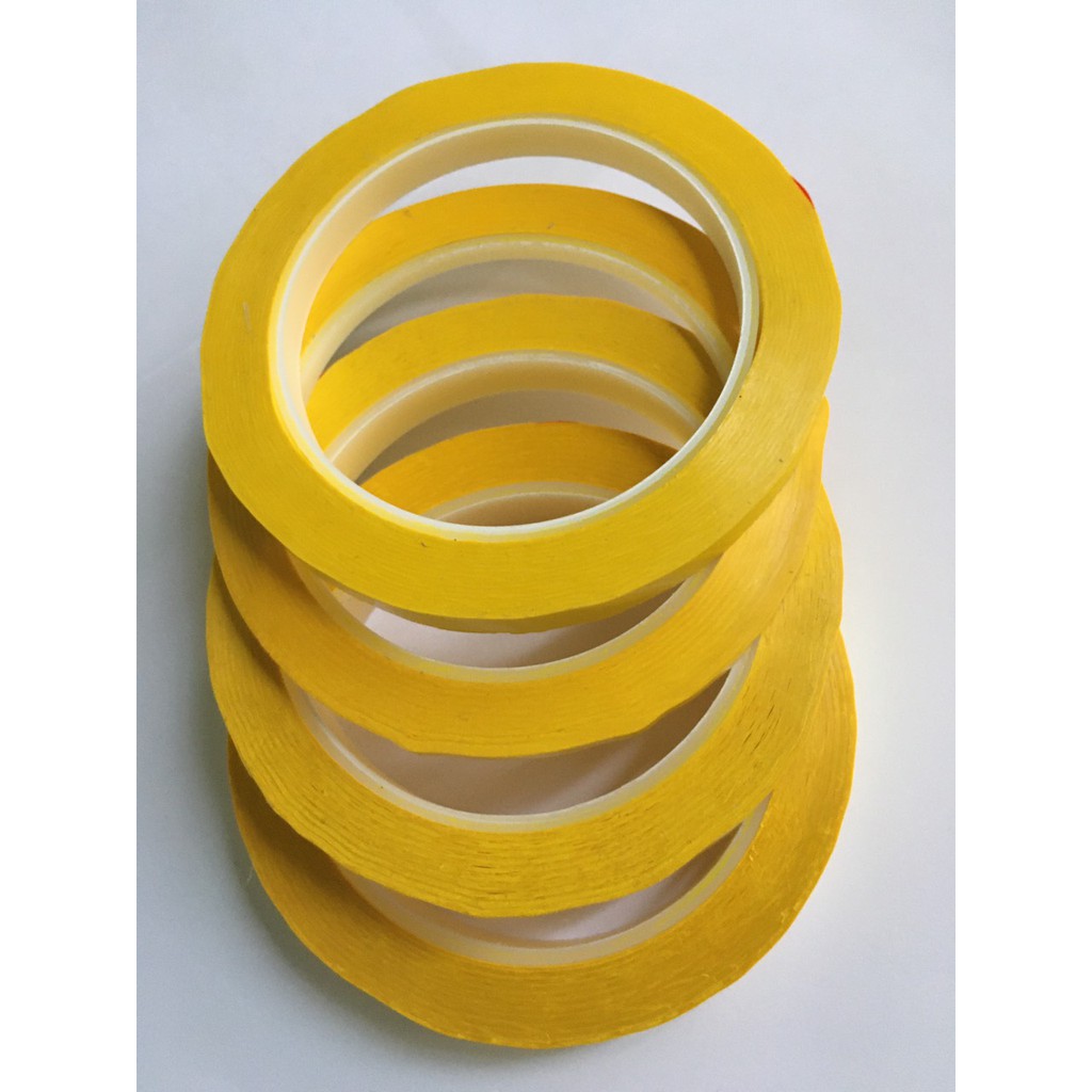 Băng Dính Quấn Biến Áp-Băng Dính Chịu Nhiệt 3-15mm Màu Vàng 66m