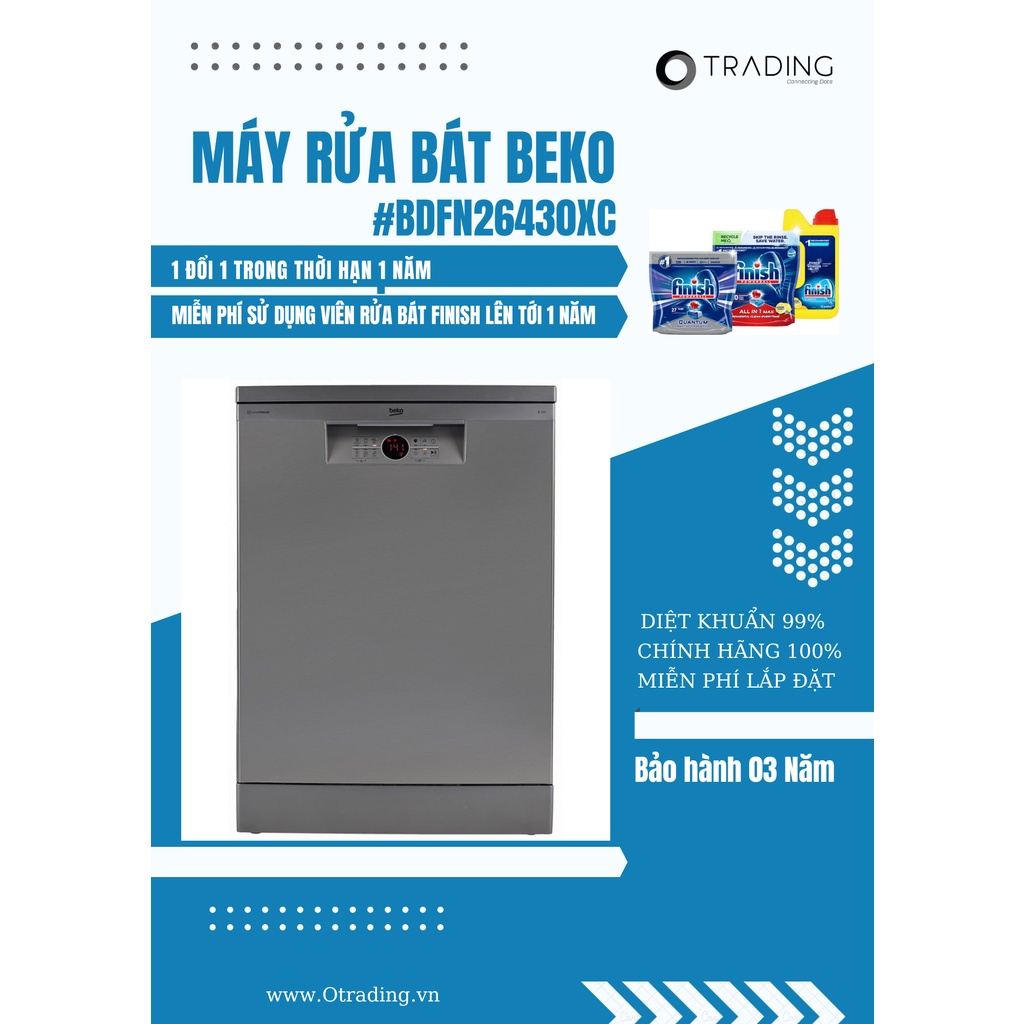 MÁY RỬA BÁT BEKO BDFN26430XC