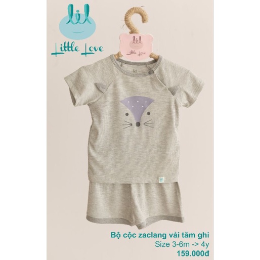 Lil little love - Bộ cộc Lil vải tăm siêu mềm mượt mát cho bé
