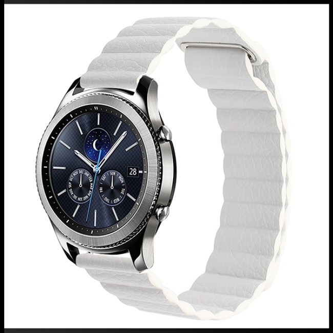 Dây Đeo Bằng Da Thật 22mm Tháo Gỡ Nhanh Cho Ticwatch / Moto / Huawei / Samsung Galaxy Gear S3
