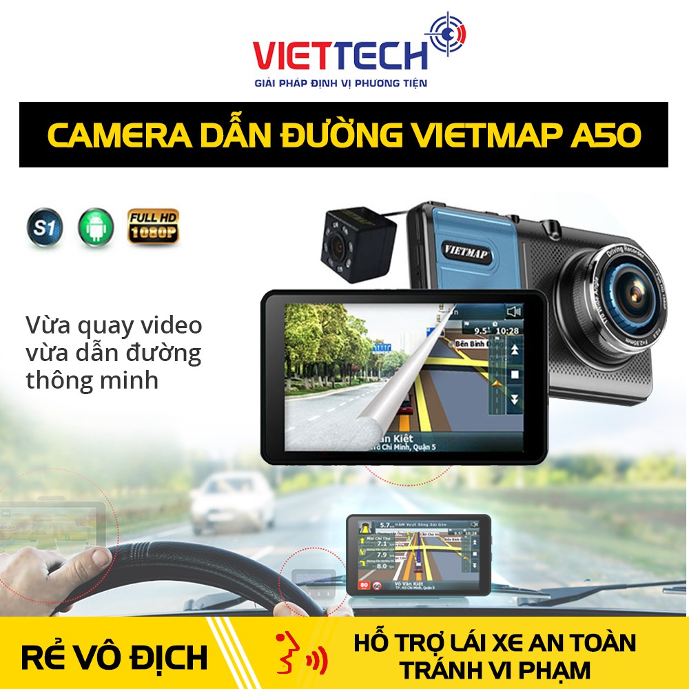 Camera hành trình kiêm dẫn đường Vietmap A50