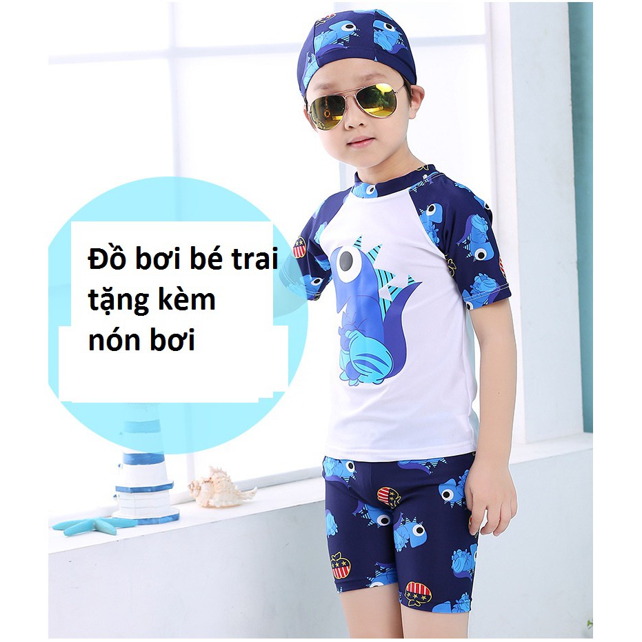 Đồ bơi bé trai tặng kèm nón bơi