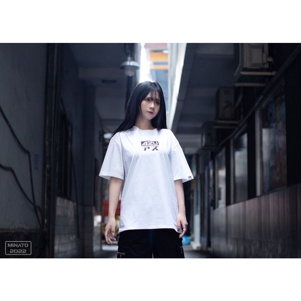 Áo Thun Azu Trắng Đen Unisex Nam Nữ