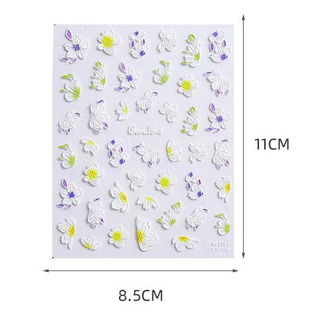 Miếng Dán Trang Trí Móng Tay Hình Hoa Cúc/ Hoa Tulip Thời Trang Cho Nữ
