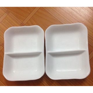 Khay gia vị 2 ngăn sứ Bát Tràng