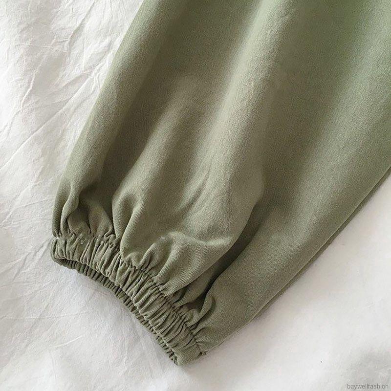 [Baywellfashion]Set áo thun tay ngắn + quần dài thiết kế đơn giản cho phái nữ | BigBuy360 - bigbuy360.vn