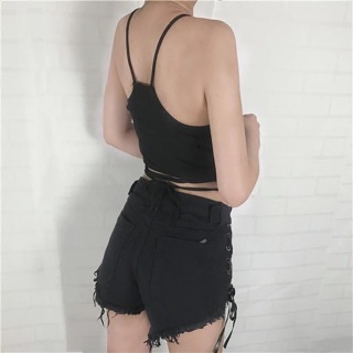 Áo camisole chất len gân