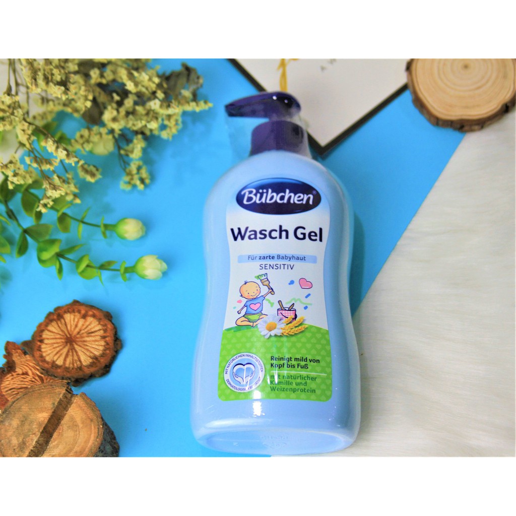 Sữa tắm gội cho bé sơ sinh Wasch gel Bubchen Đức 400ml