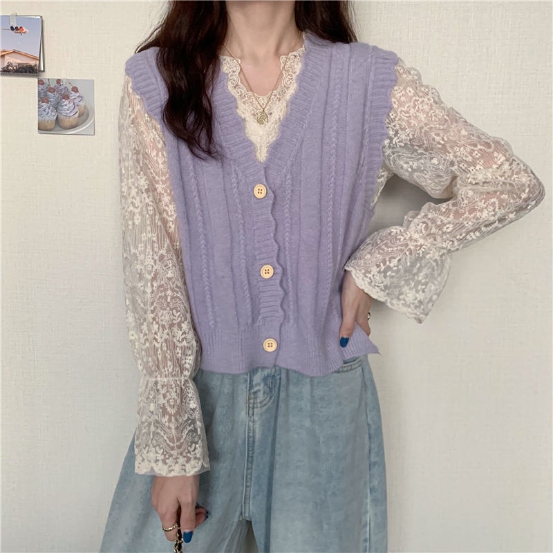 Áo khoác cardigan cổ chữ v thiết kế mới thời trang mùa hè cho nữ
