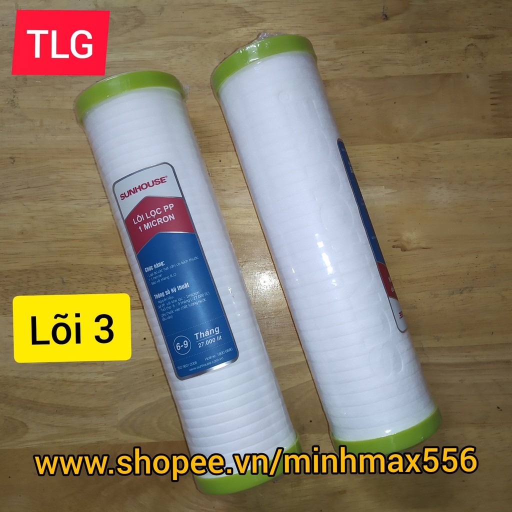 [FREESHIP] COMBO 5 LÕI LỌC NƯỚC SUNHOUSE | GỒM 03 SỐ 1 - 01 SỐ 2 - 01 SỐ 3  DÙNG CHO 9 THÁNG