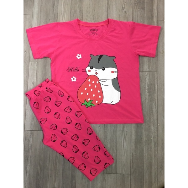 {10-50kg} Bộ hè bé gái quần lửng loại đẹp (hàng bán shop chất cotton chính phẩm)