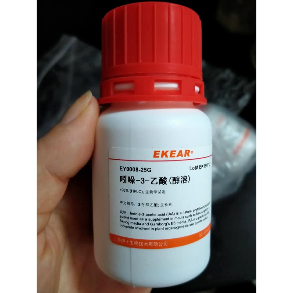 Hóa chất kích thích sinh trưởng thực vật IAA  - C10H9NO2 Lọ 25g