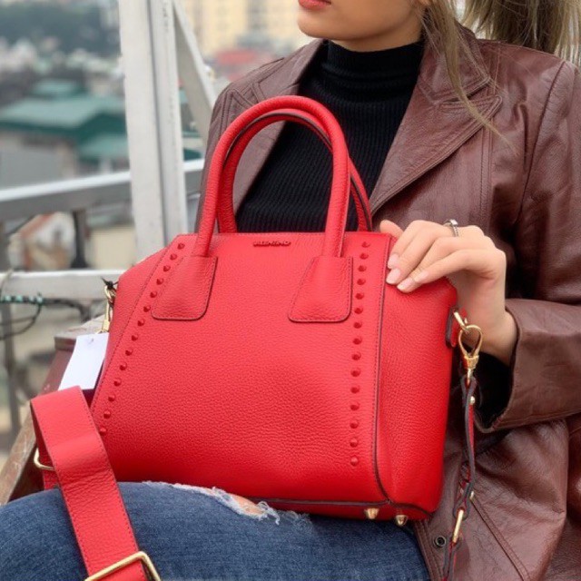 Túi VALENTINO satchel đỏ hàng Ý chính hãng