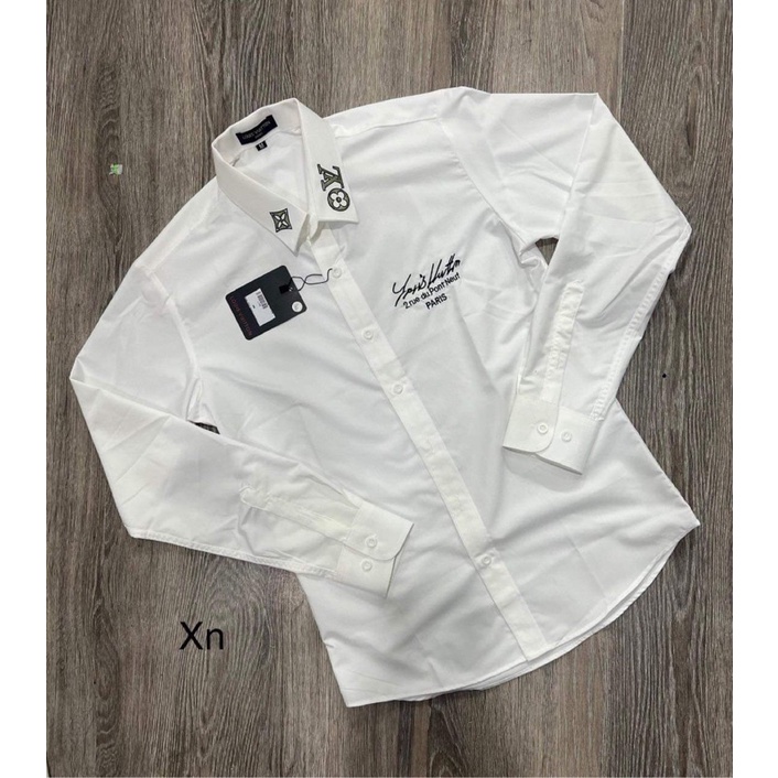 “ HOTREND “ Sơ Mi Trắng Cao Cấp - Áo Sơ Mi Trắng Nam Thêu Hoạ Tiết New