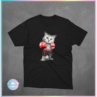 Hot áo thun in hình mèo boxing