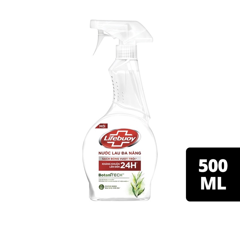 [LIFEBUOY] Nước Lau Đa Năng Lifebuoy BotaniTECH Hương Tràm Trà &amp; Khuynh Diệp Chai Xịt 500ml