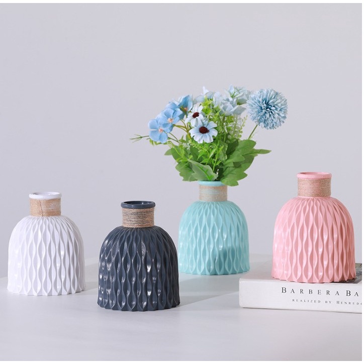 Bình cắm hoa giả bằng nhựa giả gốm sứ Decor siêu đẹp