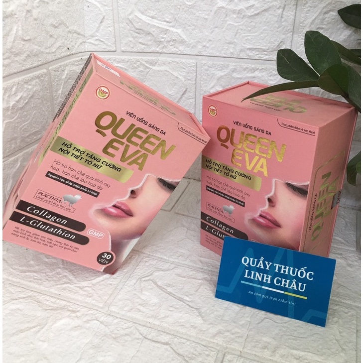 (Hộp 30 viên) Viên uống Collagen sáng da QUEEN EVA tăng cường nội tiết tố nữ, hạn chế lão hóa da | BigBuy360 - bigbuy360.vn